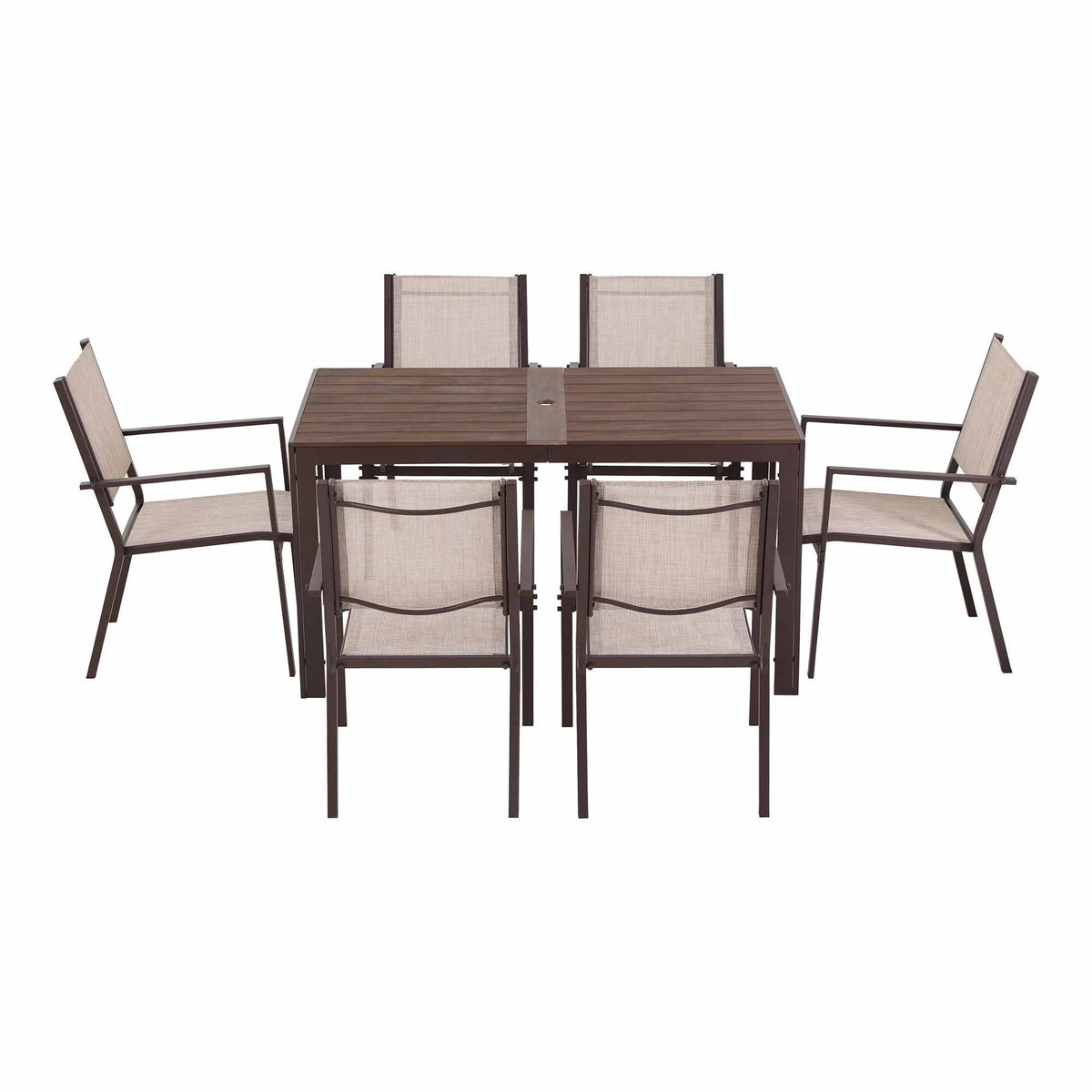Gardeon 7PCS Outdoor Dining Set Patio Furniture Table and Chairs Garden Coffee Awezingly