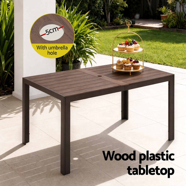 Gardeon 7PCS Outdoor Dining Set Patio Furniture Table and Chairs Garden Coffee Awezingly