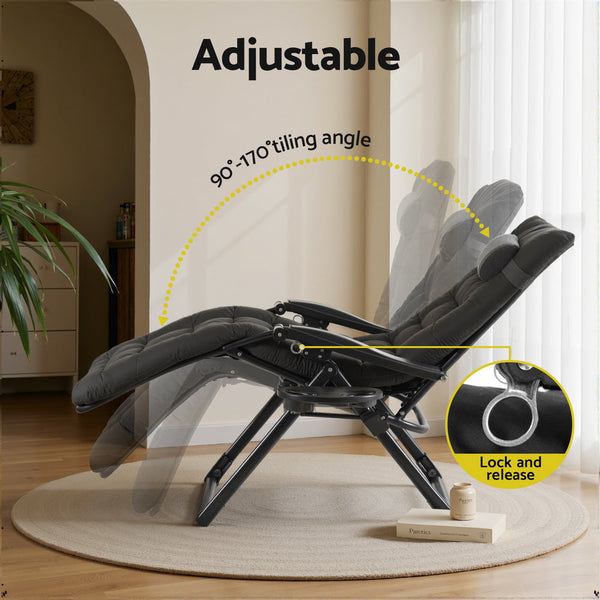 Gardeon Sun Lounge Lounger Folding Camping Zero Gravity Chair Outdoor Furniture Awezingly