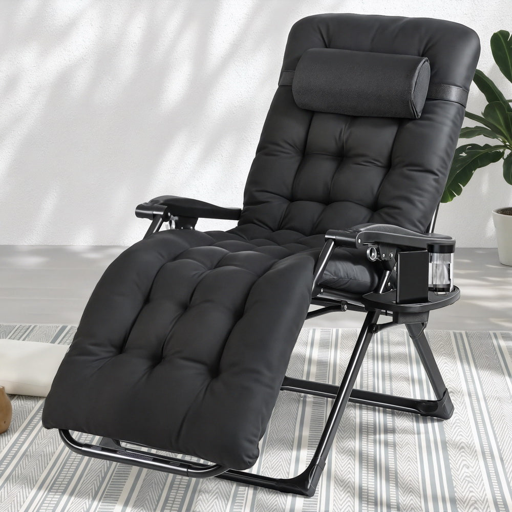 Gardeon Sun Lounge Lounger Folding Camping Zero Gravity Chair Outdoor Furniture Awezingly