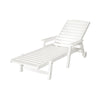 Gardeon Sun Lounge Lounger Beach Chair HDPE Patio Outdoor Furniture with Wheels White