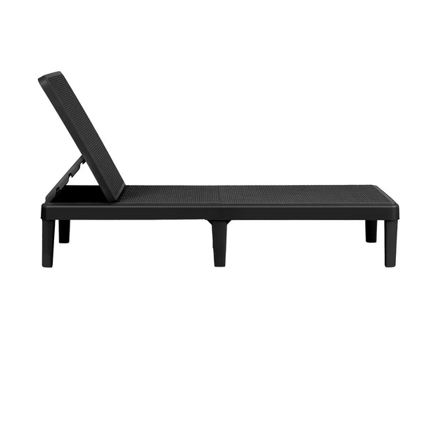 Gardeon Sun Lounge Adjustable Lounger Patio Outdoor Furniture Lightweight Black Awezingly