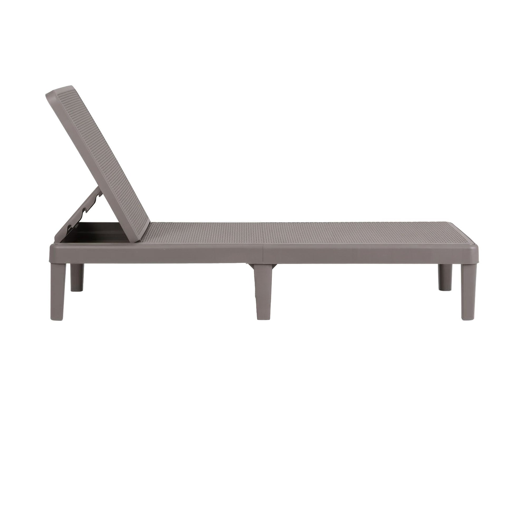 Gardeon Sun Lounge Adjustable Lounger Patio Outdoor Furniture Lightweight Brown Awezingly