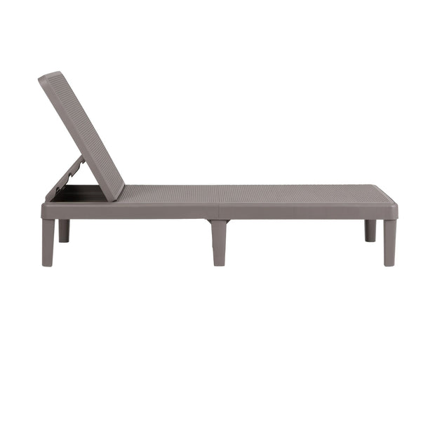 Gardeon Sun Lounge Adjustable Lounger Patio Outdoor Furniture Lightweight Brown Awezingly