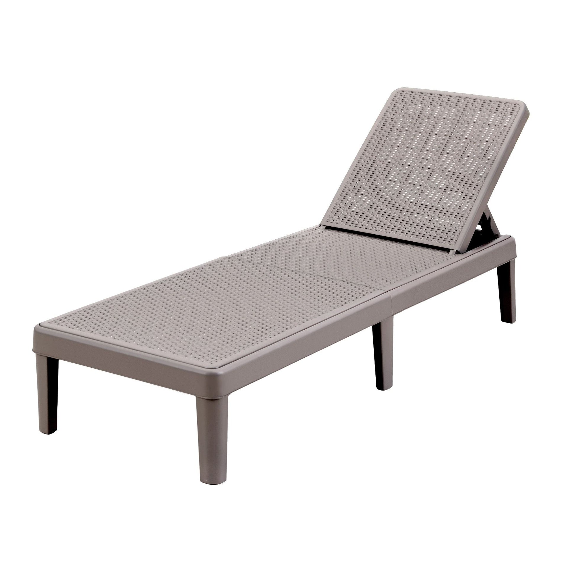 Gardeon Sun Lounge Adjustable Lounger Patio Outdoor Furniture Lightweight Brown Awezingly