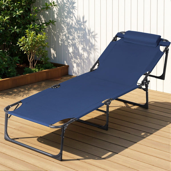 Gardeon Sun Lounger Folding Lounge Beach Chair Patio Outdoor Furniture Awezingly