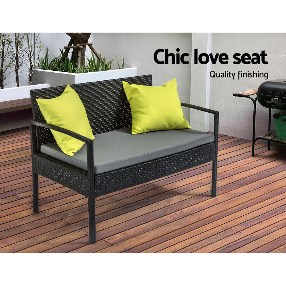 Gardeon Outdoor Furniture Lounge Setting Garden Patio Wicker Cover Table Chairs Gardeon