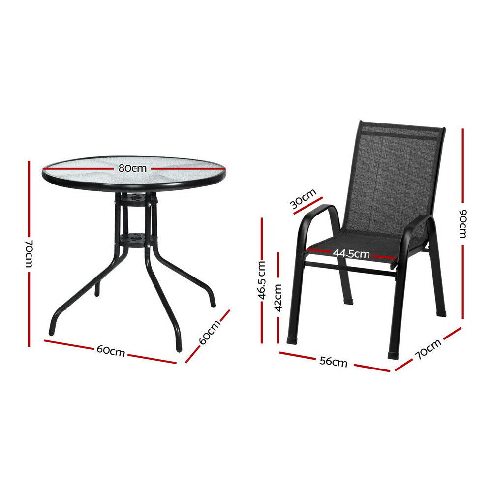 Gardeon Outdoor Dining Set Table and Chairs Patio Garden Furniture Bistro Set Gardeon
