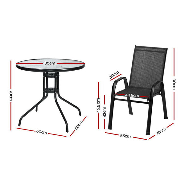 Gardeon Outdoor Dining Set Table and Chairs Patio Garden Furniture Bistro Set Gardeon