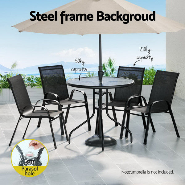 Gardeon Outdoor Dining Set Table and Chairs Patio Garden Furniture Bistro Set Gardeon