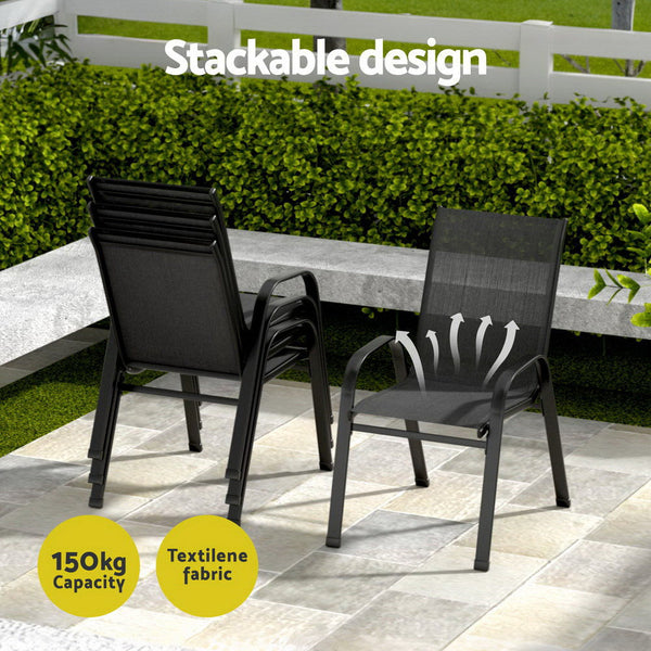 Gardeon Outdoor Dining Set Table and Chairs Patio Garden Furniture Bistro Set Gardeon