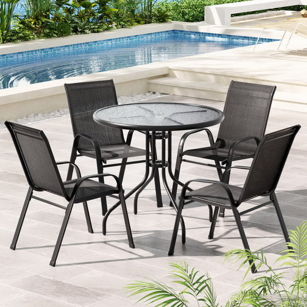Gardeon Outdoor Dining Set Table and Chairs Patio Garden Furniture Bistro Set Gardeon