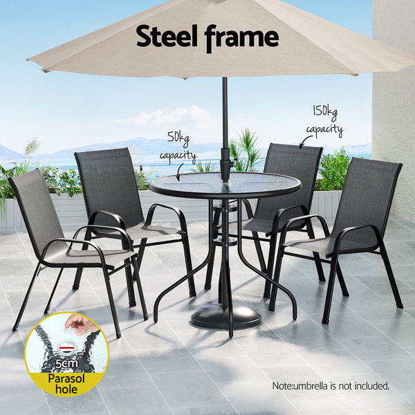 Gardeon Outdoor Dining Set Table and Chairs Patio Garden Furniture Bistro Set Awezingly