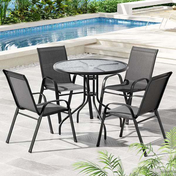 Gardeon Outdoor Dining Set Table and Chairs Patio Garden Furniture Bistro Set Awezingly