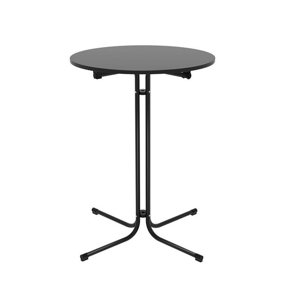 Gardeon Outdoor Bar Table Round Folding Desk Top 109cm Patio Furniture Black Gardeon