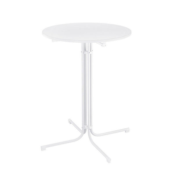 Gardeon Outdoor Bar Table Round Folding Desk Top 109cm Patio Furniture White Gardeon