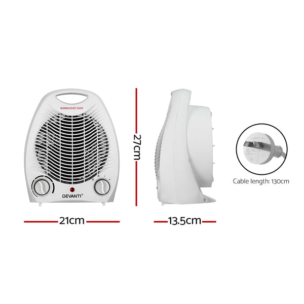 Devanti Electric Fan Heater 2000W Devanti