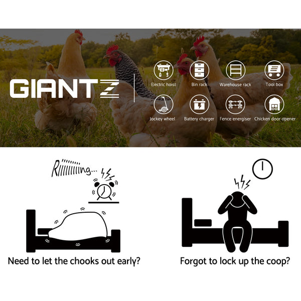 Giantz Automatic Chicken Coop Door Opener Awezingly