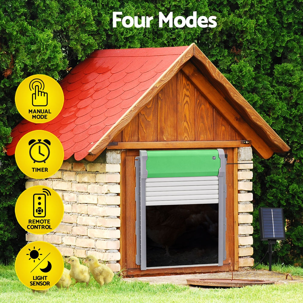 Giantz Automatic Chicken Coop Door Opener Cage Closer Timer Light Sensor Giantz