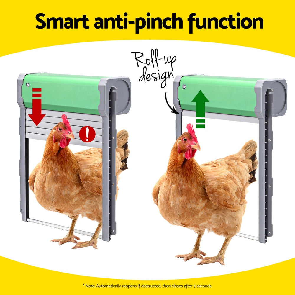 Giantz Automatic Chicken Coop Door Opener Cage Closer Timer Light Sensor Giantz