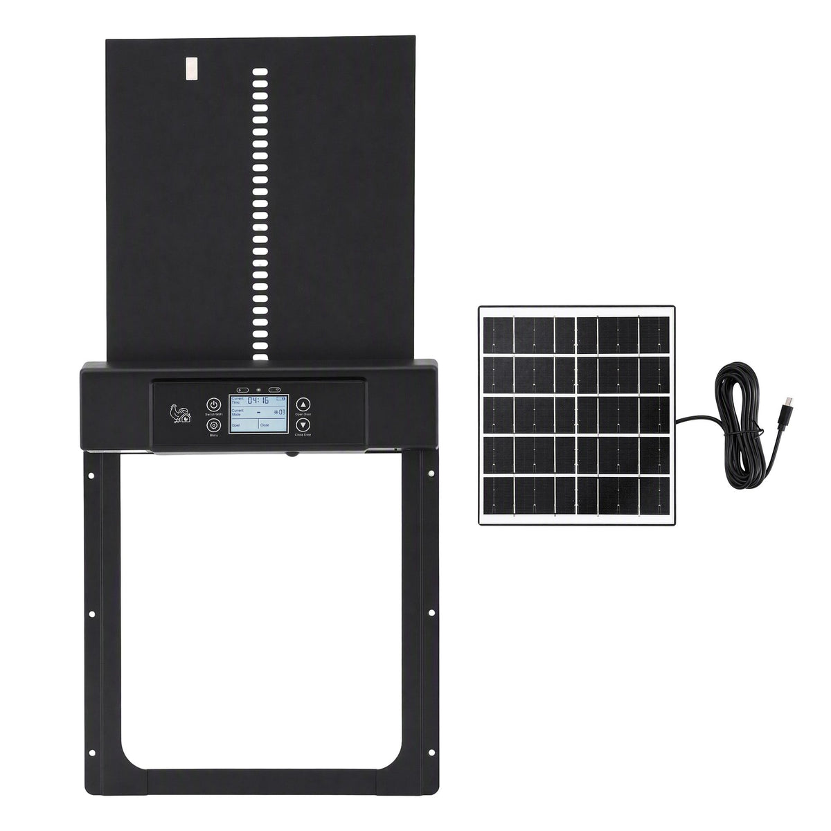 Giantz Automatic Chicken Coop Door 37cm Solar Powered Smart App Control Black Awezingly