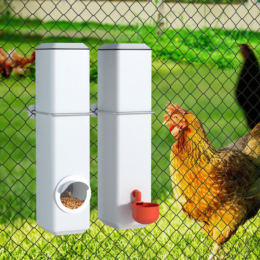 Giantz Chicken Feeder 4L Water Dispenser Automatic Waterer Awezingly