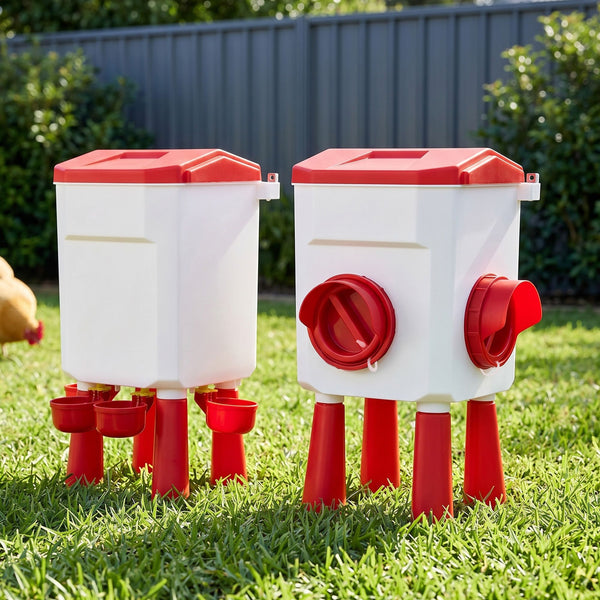Giantz 8kg Chicken Feeder and 7L Waterer Set Large Capacity Poultry Drinker Kit Awezingly