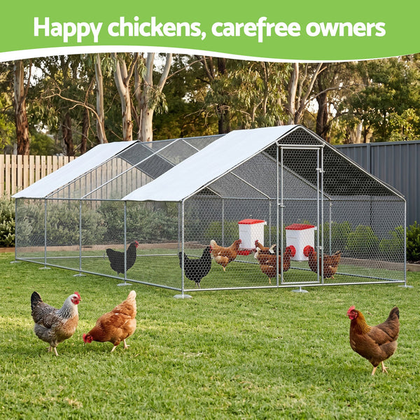 Giantz 8kg Chicken Feeder and 7L Waterer Set Large Capacity Poultry Drinker Kit Awezingly