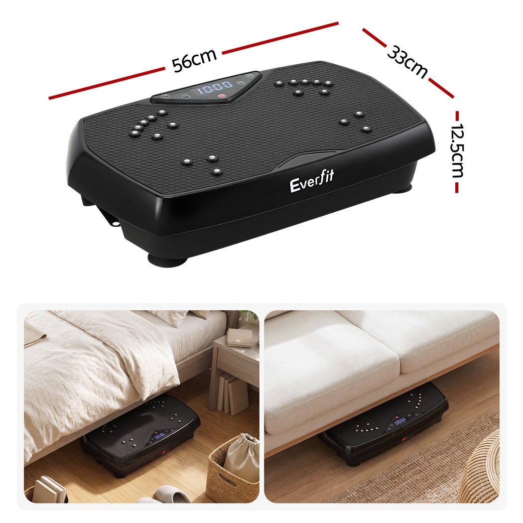 Everfit Vibration Plate Exercise Machine Full Body Shaker Workout Vibrate Fitness Platform with Bluetooth, 150KG Capacity, 150Speed Levels Vibrating Plate for Home Women Men, Black Awezingly