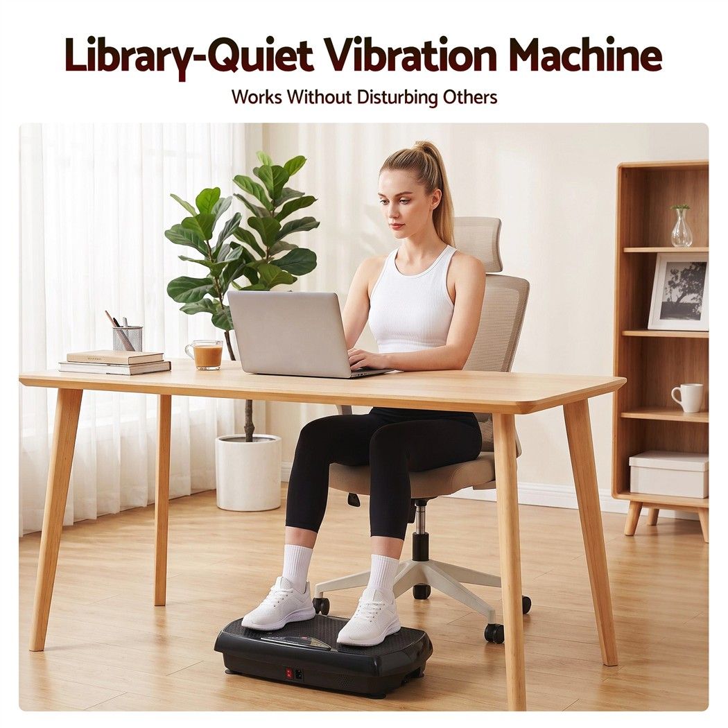 Everfit Vibration Plate Exercise Machine Full Body Shaker Workout Vibrate Fitness Platform with Bluetooth, 150KG Capacity, 150Speed Levels Vibrating Plate for Home Women Men, Black Awezingly