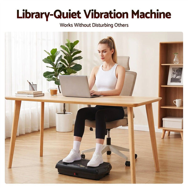 Everfit Vibration Plate Exercise Machine Full Body Shaker Workout Vibrate Fitness Platform with Bluetooth, 150KG Capacity, 150Speed Levels Vibrating Plate for Home Women Men, Black Awezingly