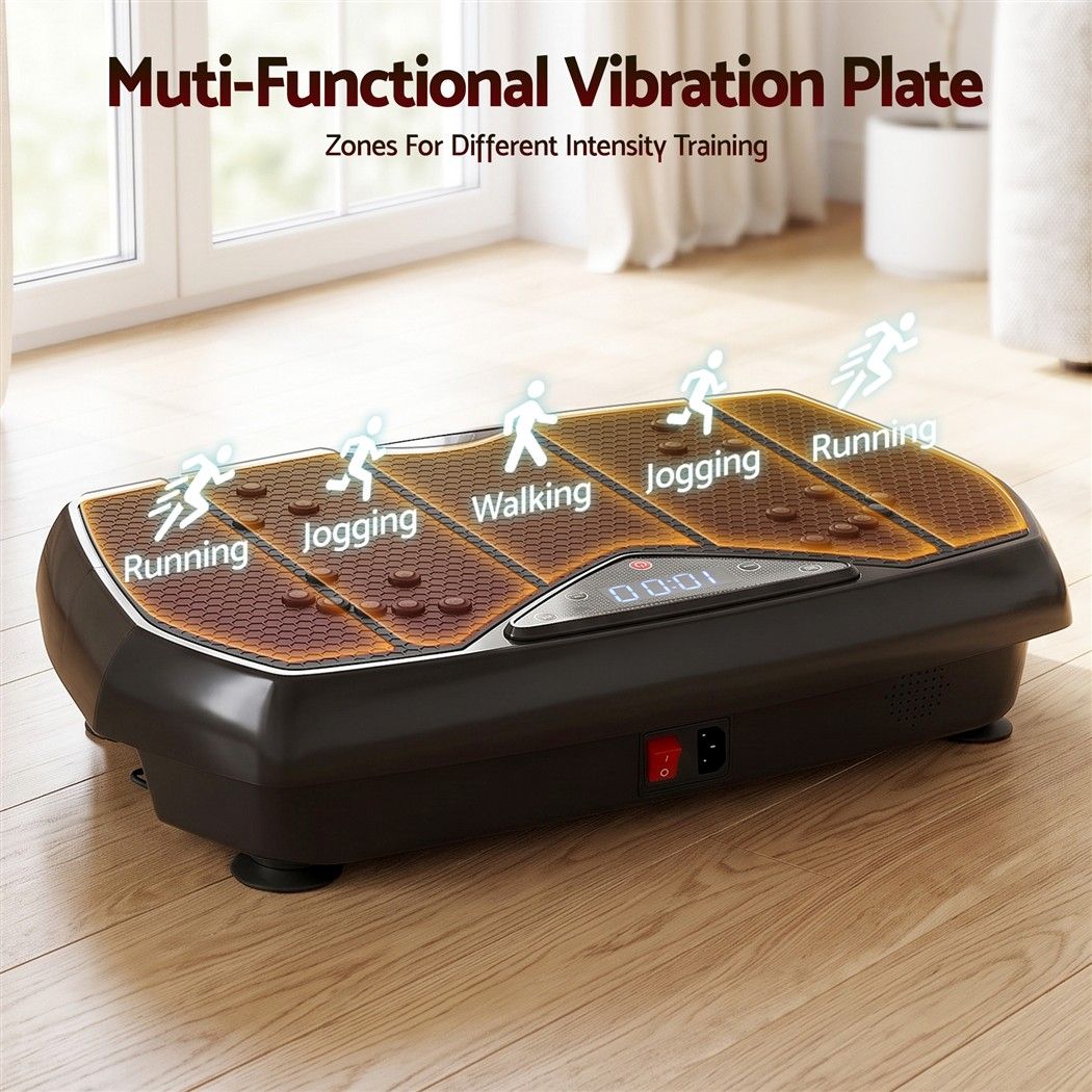 Everfit Vibration Plate Exercise Machine Full Body Shaker Workout Vibrate Fitness Platform with Bluetooth, 150KG Capacity, 150Speed Levels Vibrating Plate for Home Women Men, Black Awezingly