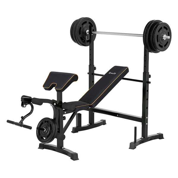 Everfit 10 In 1 Weight Bench Adjustable Home Gym Station Bench Press 330KG Everfit