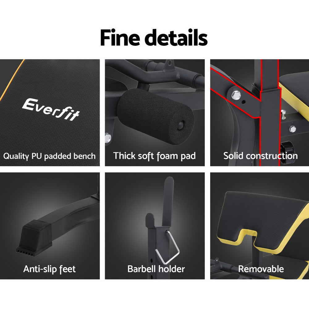 Everfit  Weight Bench 14in1 Press Multi-Station Fitness Home Gym Equipment Everfit