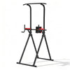Everfit Chin Up Tower Pull Up Station Adjustable Dip Station Folding Home Gym Black