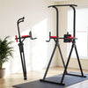 Everfit Chin Up Tower Pull Up Station Adjustable Dip Station Folding Home Gym Black