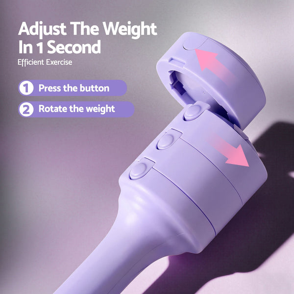 Everfit Adjustable Dumbbell Set 2.5kg x 2 Weights Set 4-in-1 for Women Home Gym Purple Awezingly