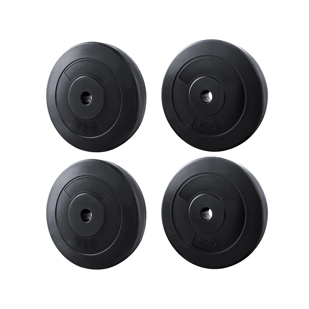 Everfit 30kg Barbell Weight Plates Standard Home Gym Press Fitness Exercise Everfit