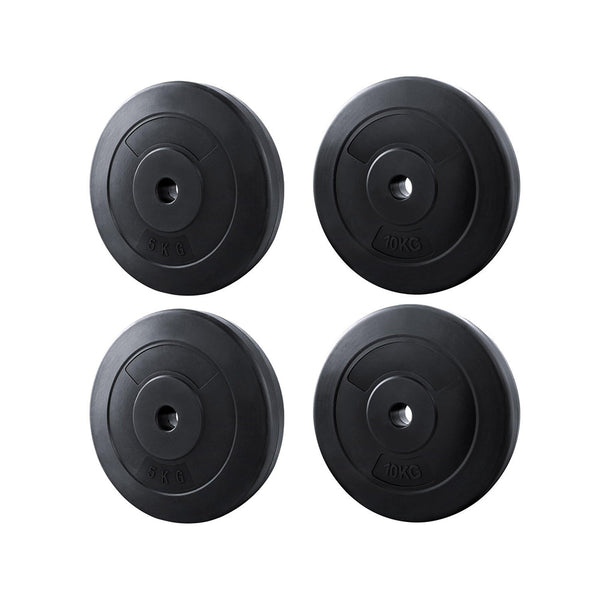 Everfit 30kg Barbell Weight Plates Standard Home Gym Press Fitness Exercise Everfit