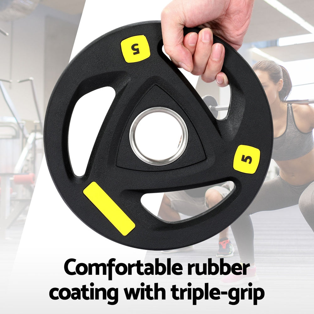 Everfit Weight Plates Standard 5kgx2 Dumbbells Barbells Plate Weight Lifting Home Everfit