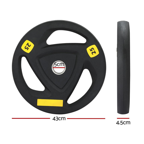 Everfit Weight Plates Standard 25kgx2 Dumbbells Barbells Plate Weight Lifting Home Gym Everfit