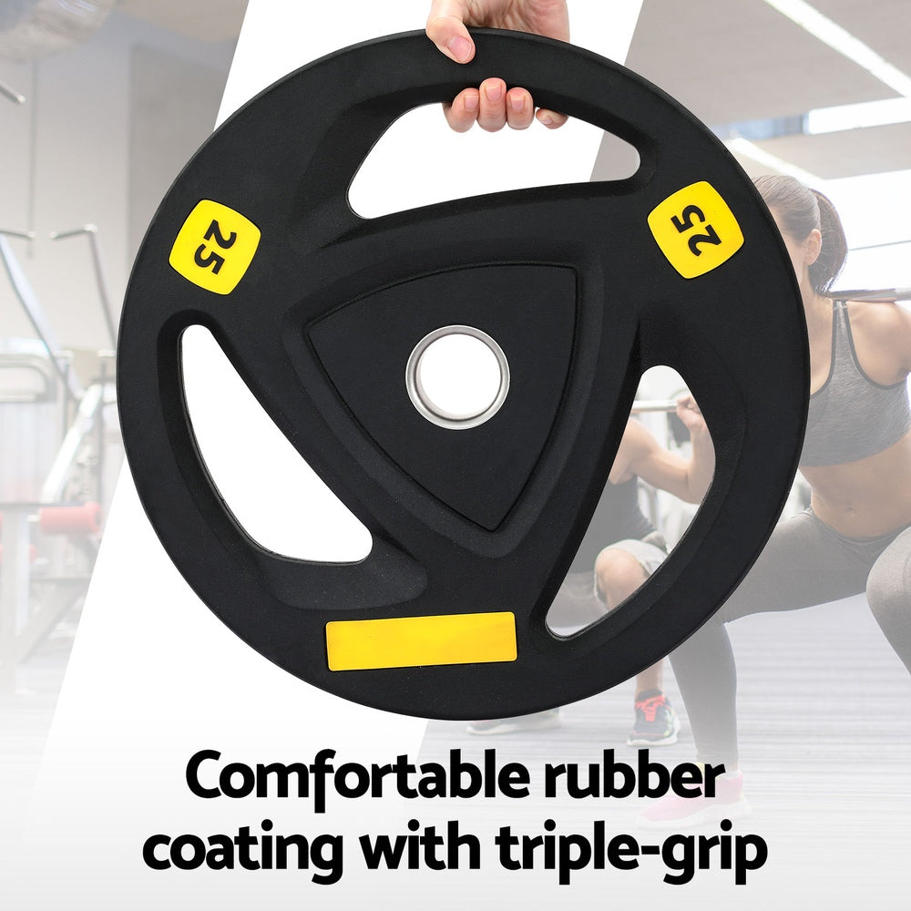 Everfit Weight Plates Standard 25kgx2 Dumbbells Barbells Plate Weight Lifting Home Gym Everfit