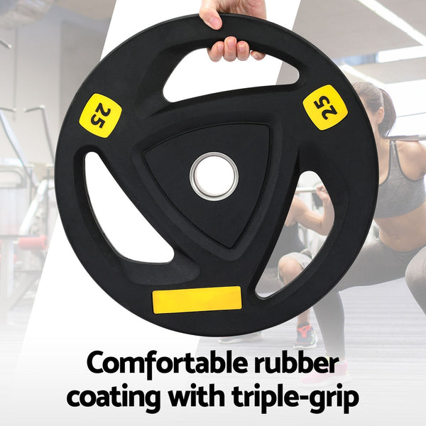 Everfit Weight Plates Standard 25kgx2 Dumbbells Barbells Plate Weight Lifting Home Gym Everfit