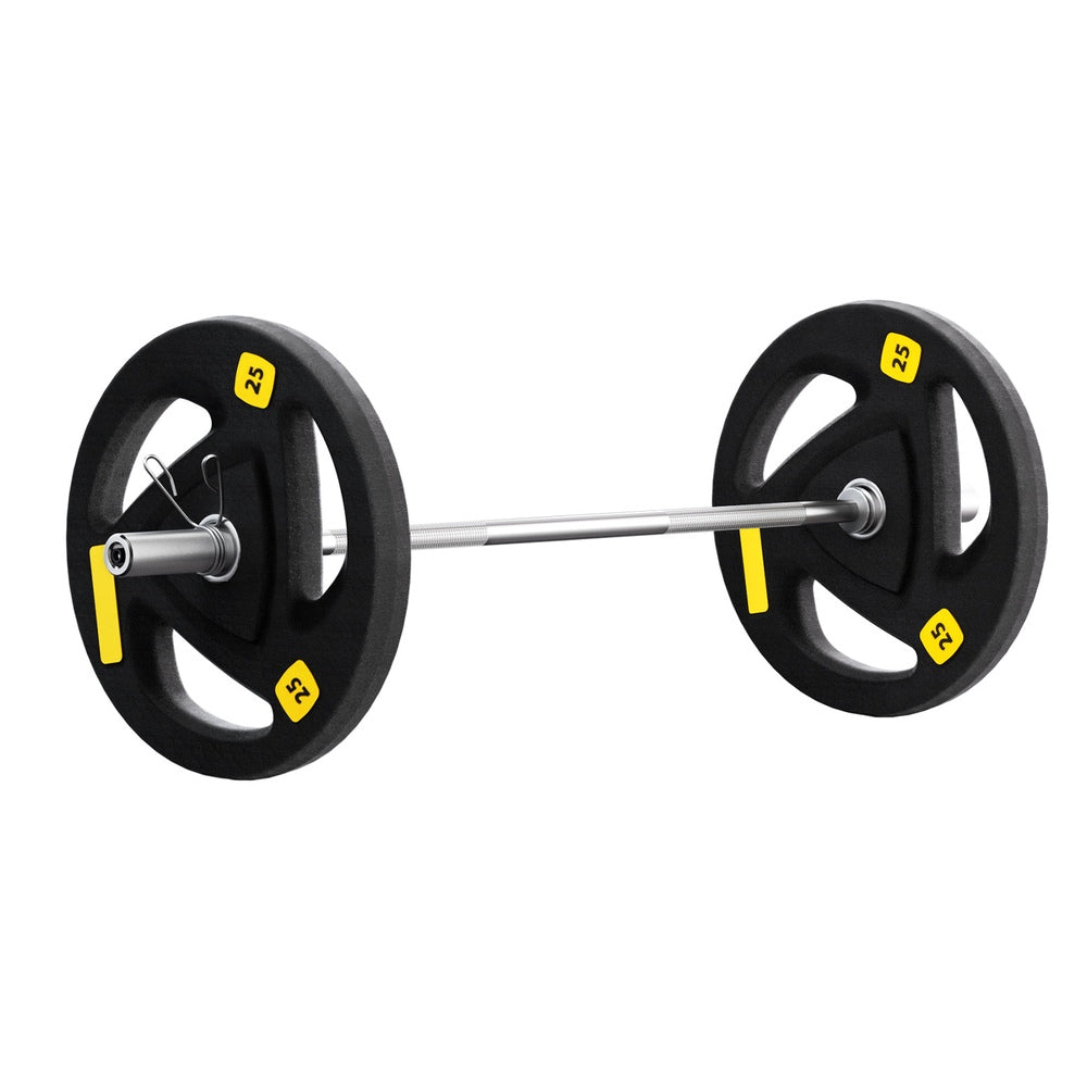 Everfit Barbells Set 56KG 120cm Dumbbells Barbells Plate Weight Lifting Home Gym Lifting Everfit