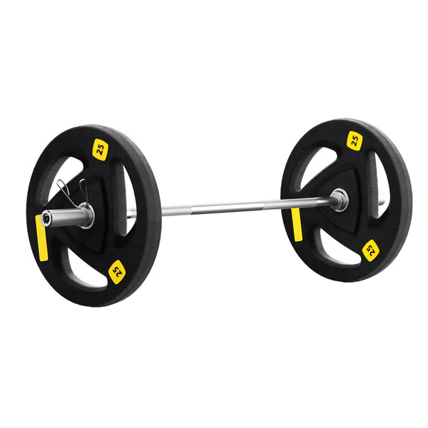 Everfit Barbells Set 56KG 120cm Dumbbells Barbells Plate Weight Lifting Home Gym Lifting Everfit