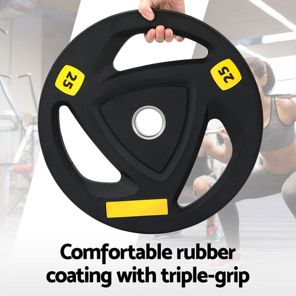 Everfit Barbells Set 56KG 120cm Dumbbells Barbells Plate Weight Lifting Home Gym Lifting Everfit