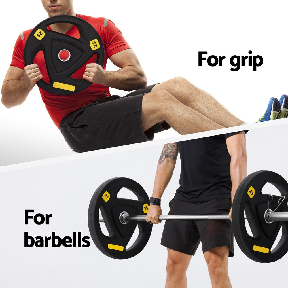 Everfit Barbells Set 56KG 120cm Dumbbells Barbells Plate Weight Lifting Home Gym Lifting Everfit