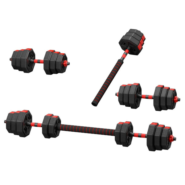 Everfit 20kg Adjustable Dumbbell Barbell Set Weight Plates Home Workout Everfit