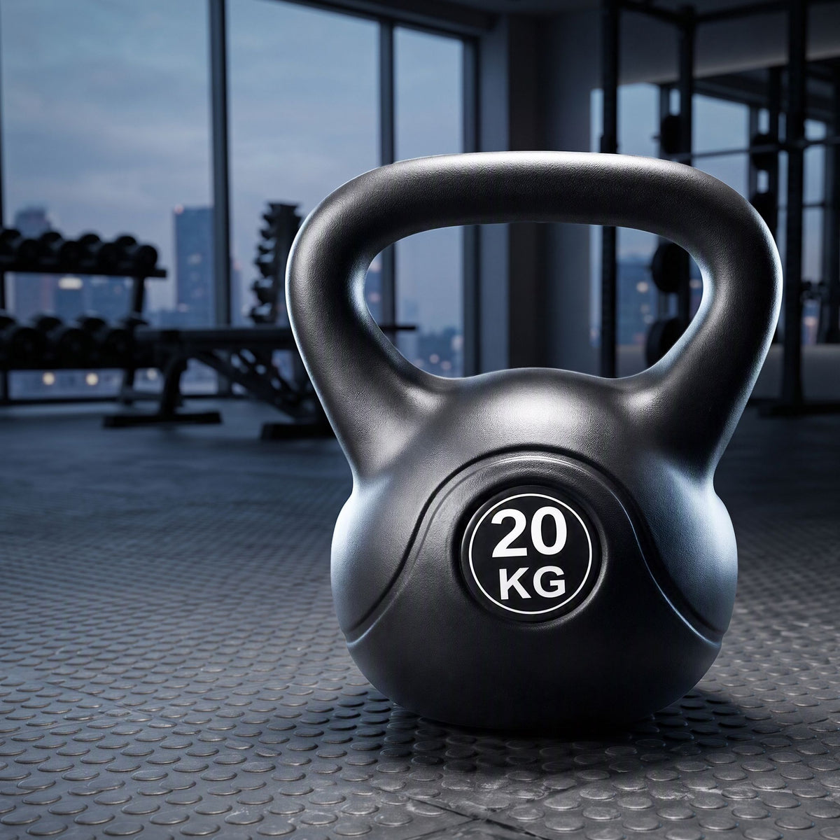 Everfit 20kg Kettlebell Weights Strength Training with Anti-slip Carry Handle & Stable Base Gym Home Awezingly