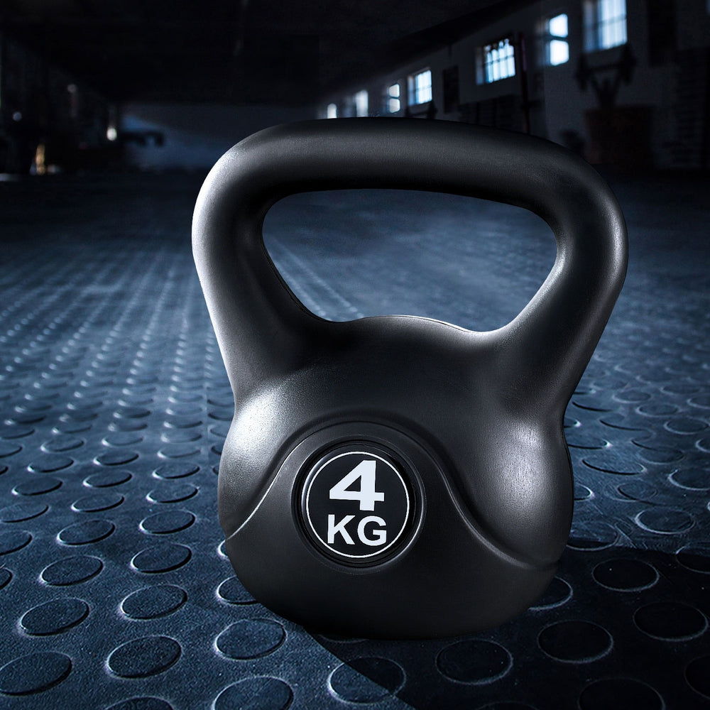 Everfit 4kg Kettlebell Set Weight Lifting Bench Dumbbells Kettle Bell Gym Home Everfit